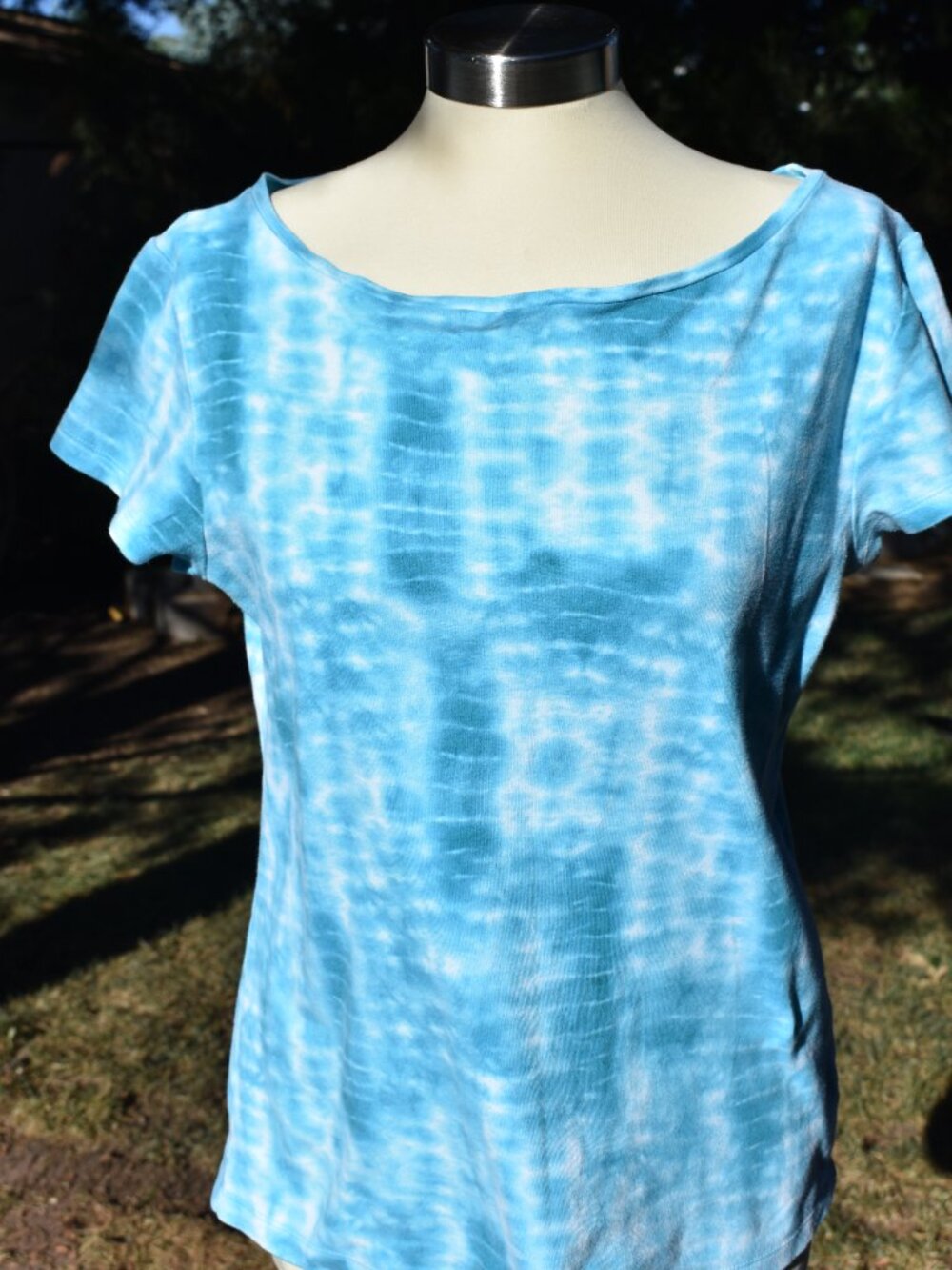 Jones New York Boat Neck Tie-Dye Tee